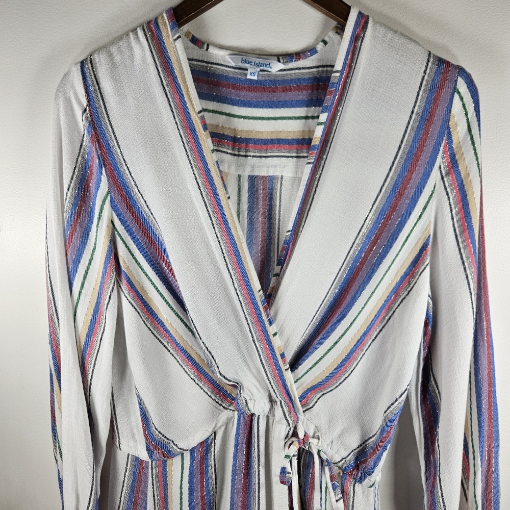 Blue Island Striped Ruffle Swim Dress - Picture 3 of 12